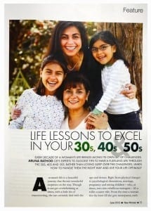 Life Lessons to Excel in Your 30's, 40's and 50's; interview with New Woman Magazine