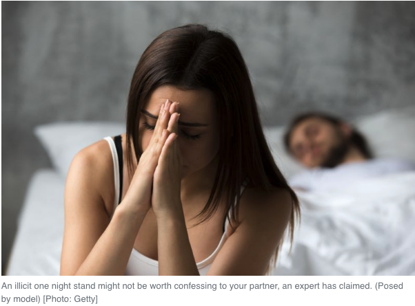 tell your partner that you cheated