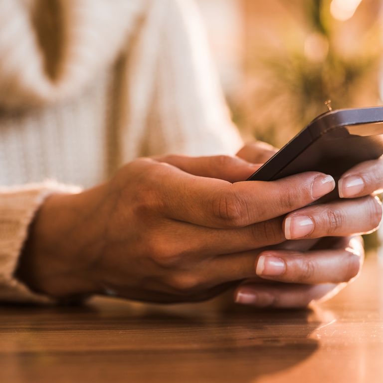 woman double texting